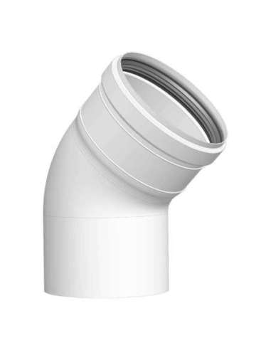 CODO SIMPLE CONDENSACIÓN PPH 45º M-H Ø80MM - A004687094 CABEL 80COD45PPH (EMBALAJE DE 10 UNIDADES)
