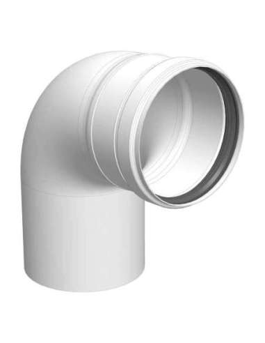 CODO SIMPLE CONDENSACIÓN PPH 87º M-H Ø80MM - A004687095 CABEL 80COD90PPH (EMBALAJE DE 10 UNIDADES)