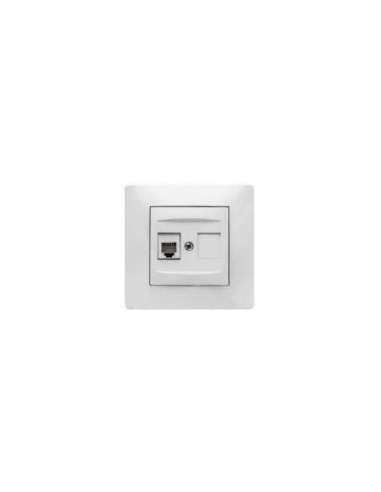 Toma de teléfono RJ11 HABITAT 15 blanco (blíster) - A005146624 FAMATEL 9137 (EMBALAJE DE 6 UNIDADES)