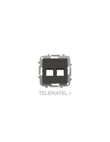 Tapa 2 conector con persiana NE - A005934988 NIESSEN 8518.2 NE