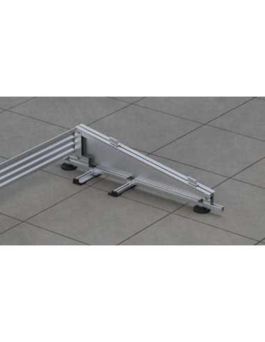 Triángulo sur compartido TR29H-10-10 soporte lastrado horizontal en aluminio crudo (caja 10u) SUNFER 13819