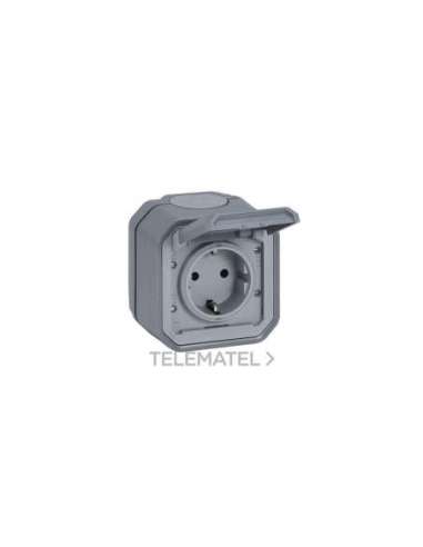 Base de corriente monobloc superficie Plexo IP 55 - 16A - 2P+T - embornamiento automáti - A006743376 LEGRAND 069730L