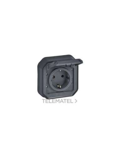 Base de corriente monobloc empotrar Plexo IP 55 - 16A - 2P+T - embornamiento con tornil - A006743393 LEGRAND 069859L