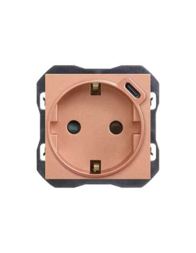 Base schuko con cargador USB C SIMON 20001432-091