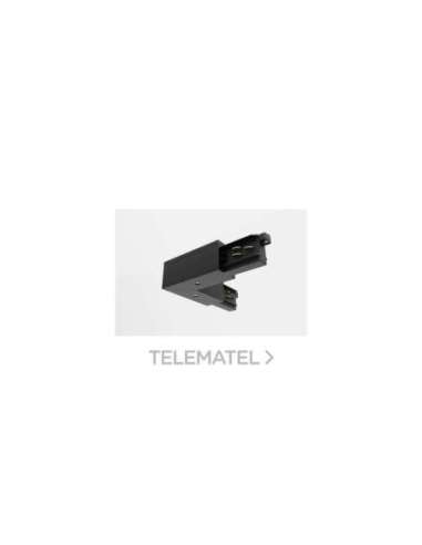 CONECTOR DE ALIMENTACIÓN EN L ONETRACK LADO EXTERIOR 9012/B NEGRO SYLVANIA 9200730