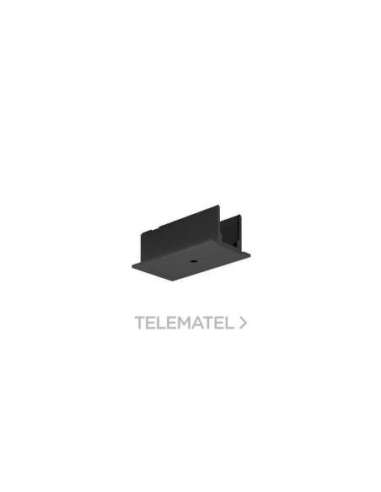 CUBIERTA EMPOTRADA PARA ALIMENTACIÓN FINAL ONETRACK S-9001-R/6-B NEGRO SYLVANIA 9200742