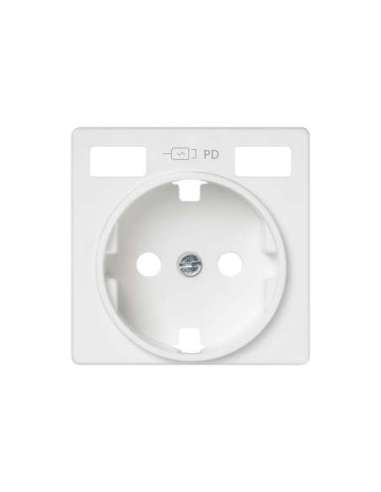 Tapa base enchufe schuko con 2 USB C+C blanco Simon 82 SIMON 8200061-030 (EMBALAJE DE 5 UNIDADES)