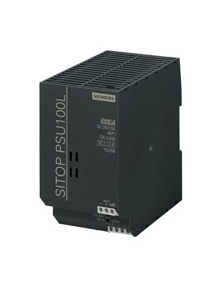 SITOP PSU100L Fuente de alimentación estabilizada. Entrada: 120/230 V AC Salida: 24 V/10 A DC﻿﻿﻿﻿﻿﻿﻿﻿﻿. 