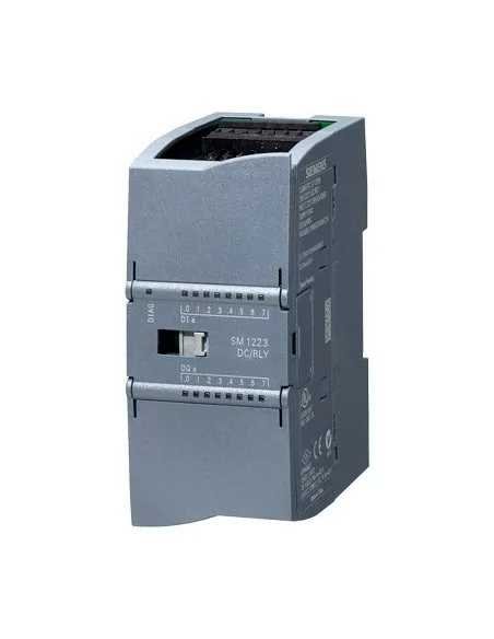 SIMATIC S7-1200, E/S Módulo digital SM 1223, 8 ED / 8 SD , 8 ED DC 24 V, 8 SD , Relé 2A