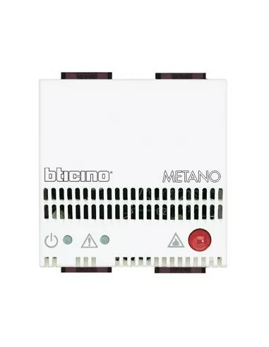 Detector de Gas Metano 12V. 2 Módulos N4511/12 - Bticino LivingLight Blanco
