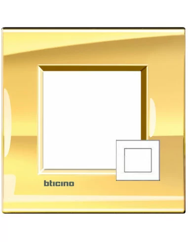 Marco de 1 elemento Oro Frio LNA4802OA - Bticino LivingLight