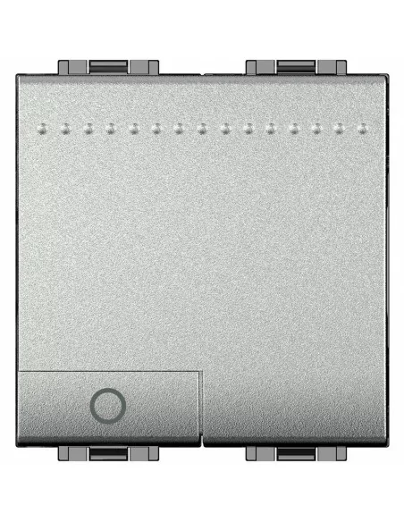Pulsador Basculante Luz 2 Módulos NT4043M2N - Bticino LivingLight Tech Aluminio