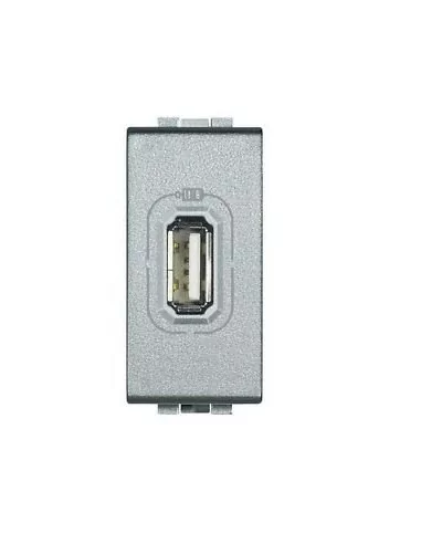 USB cargador 5 Vcc. Recarga dispositivos electrónicos NT4285C - Bticino LivingLight Tech Aluminio
