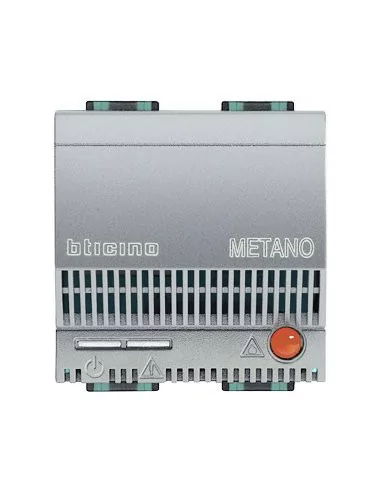 Detector de Gas Metano 12V. 2 Módulos NT4511/12 - Bticino LivingLight Tech Aluminio