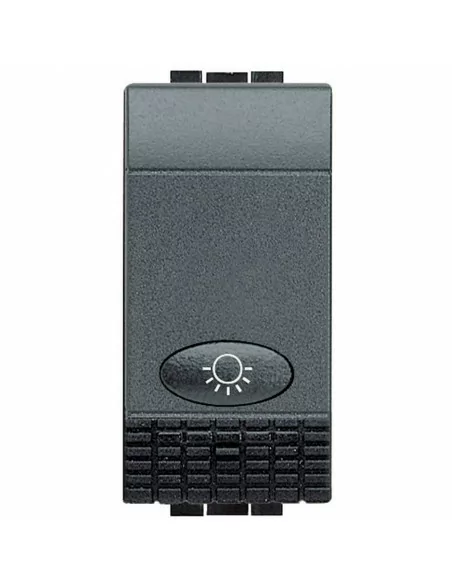 Pulsador Basculante Luz 1 Módulo L4043N - Bticino LivingLight Antracita