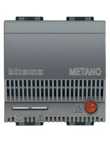 Detector de Gas Metano 12V. 2 Módulos L4511/12 - Bticino LivingLight Antracita
