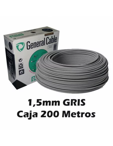 Cable Flexible 1.5mm Gris (CAJA 200 Metros)