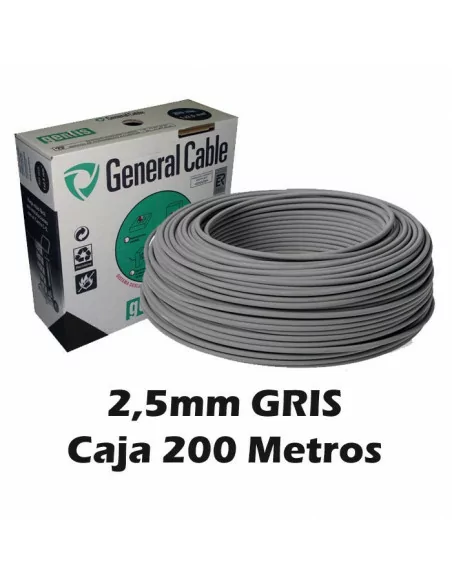 Cable Flexible 2.5mm Gris (CAJA 200 Metros)