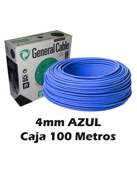 Cable Flexible 4mm Azul (CAJA 100 Metros)