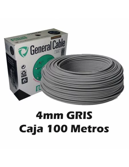 Cable Flexible 4mm Gris (CAJA 100 Metros)