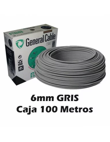 Cable Flexible 6mm Gris (CAJA 100 Metros)