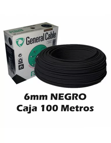 Cable Flexible 6mm Negro (CAJA 100 Metros)