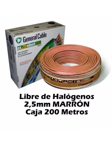 Cable Libre Halógenos 1.5mm Marrón (CAJA 200 Metros)