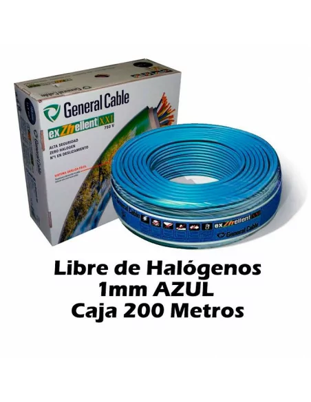 Cable Libre Halógenos 1mm Azul (CAJA 200 Metros)