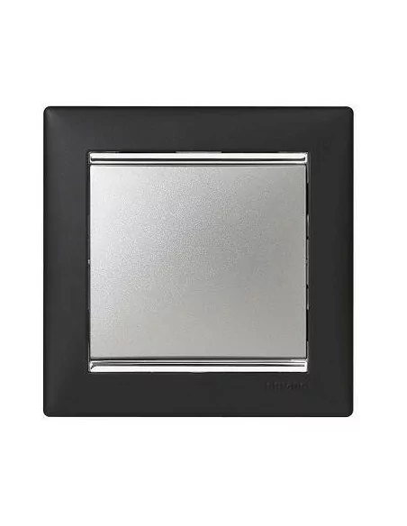 Marco 1 Elemento Negro-Plata Legrand Valena 770391