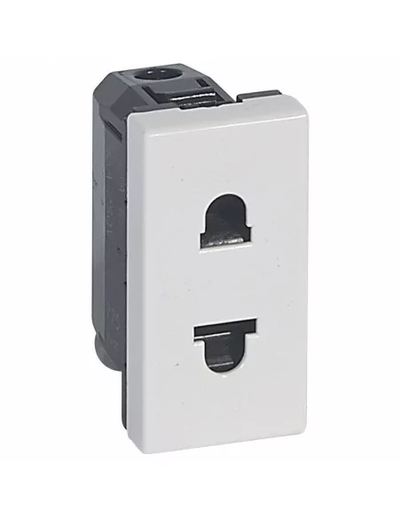Enchufe Estandar Euro- US 1 módulo Blanco Legrand 077501 Mosaic