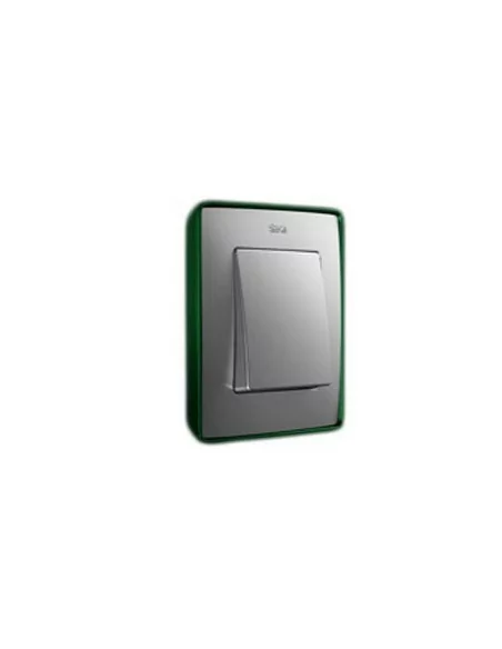 Marco aluminio frío base verde 1 elemento Simon Detail 8201610-253