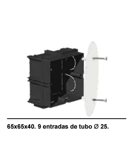 Caja conexion tapa tornillos 65x65x40 solera 6635