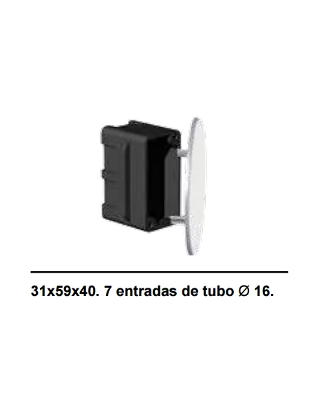 Caja conexion tapa garra plastico 31x59x40 solera 525