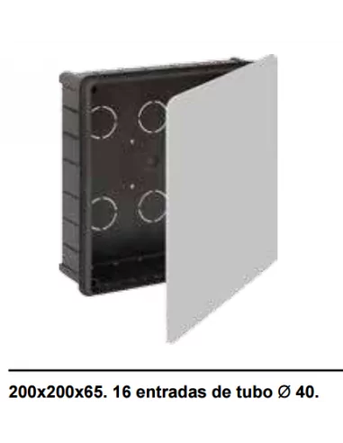 Caja conexion tapa garra metalica 200x200x65 solera 620